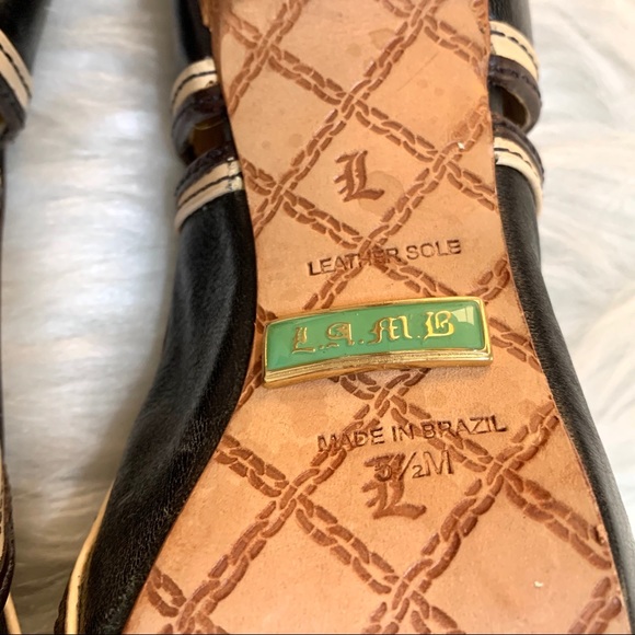 LAMB Gwen Stefani Black Leather Cap Toe High Heels - Picture 7 of 13